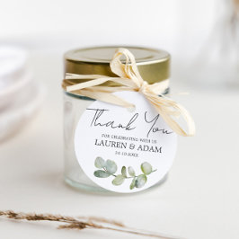 Boho Watercolor Eucalyptus Wedding Geschenkanhänger