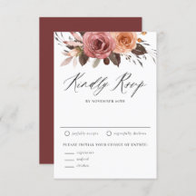 Boho Watercolor Fall Blume Hochzeit