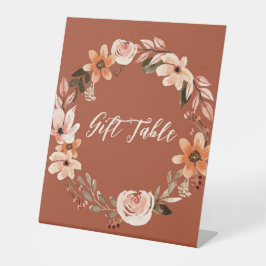 Boho Watercolor Floral Personalisiert Sockelschild