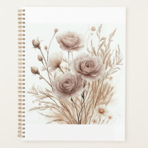 Boho Watercolor Floral Planner - Elegant & stilvol