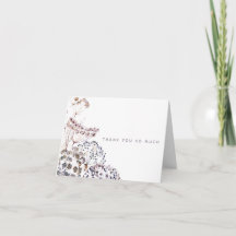 Boho Watercolor Floral Vielen Dank Karten