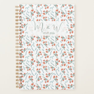 Boho Watercolor Floral Wedding Planner Planer