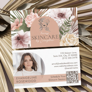 Boho-Watercolor-Florales Skincare-Esthetikerin Visitenkarte
