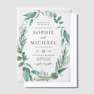 Boho Watercolor Greenery und Succulents Wedding