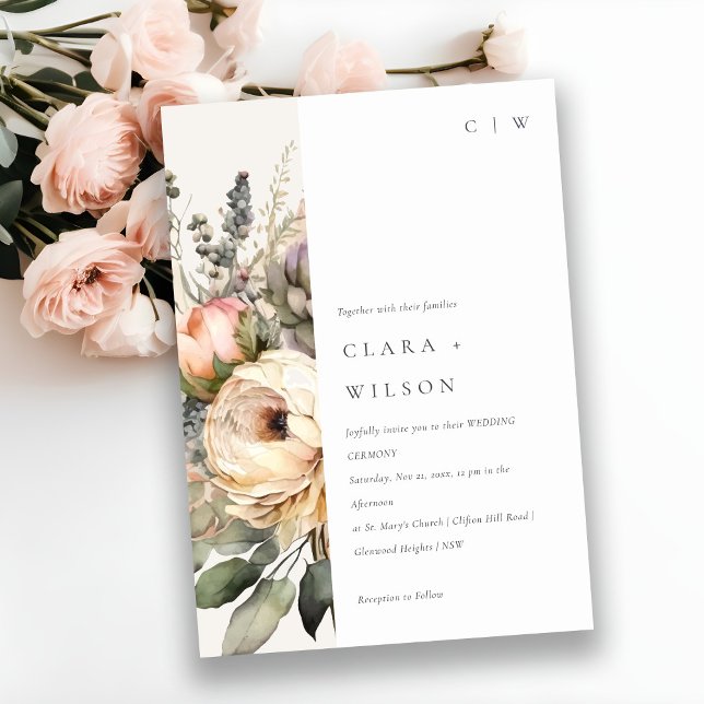 Boho Watercolor Herbst Blumenzwiebelfeier Einladung (Von Creator hochgeladen)