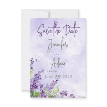 Boho Watercolor Lilac Blume Hochzeit