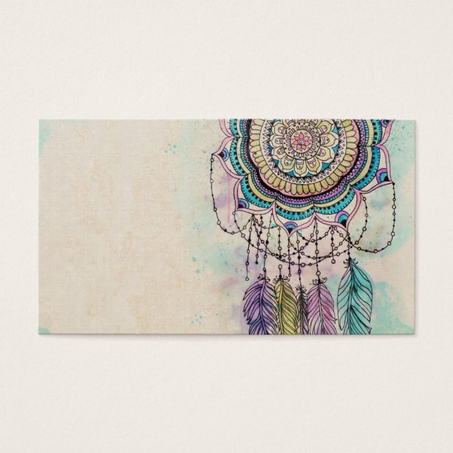 Boho Watercolor Mandala Dreamcatcher (Vorderseite)