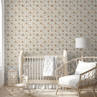 Boho Watercolor Nursery Wallpaper - Pastel Rainbow Tapete