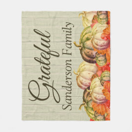 BOHO Watercolor Pumpkin Fall Erntedank Party Fleecedecke