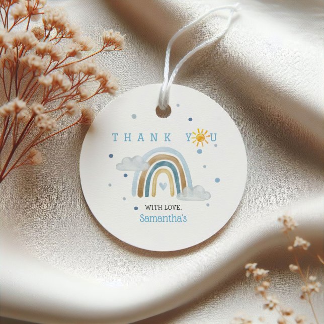 Boho Watercolor Rainbow Baby Dusche Geschenkanhänger (Von Creator hochgeladen)