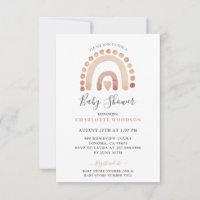 Boho Watercolor Rainbow Boy Baby Shower Einladung