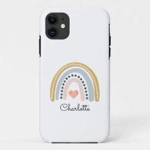 Boho Watercolor Rainbow Kid's Personalisierter Not Case-Mate iPhone Hülle