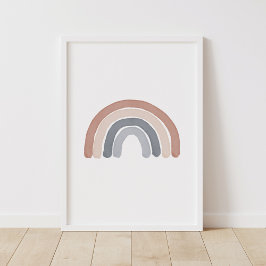 Boho Watercolor Rainbow Kinderzimmer Deco Poster