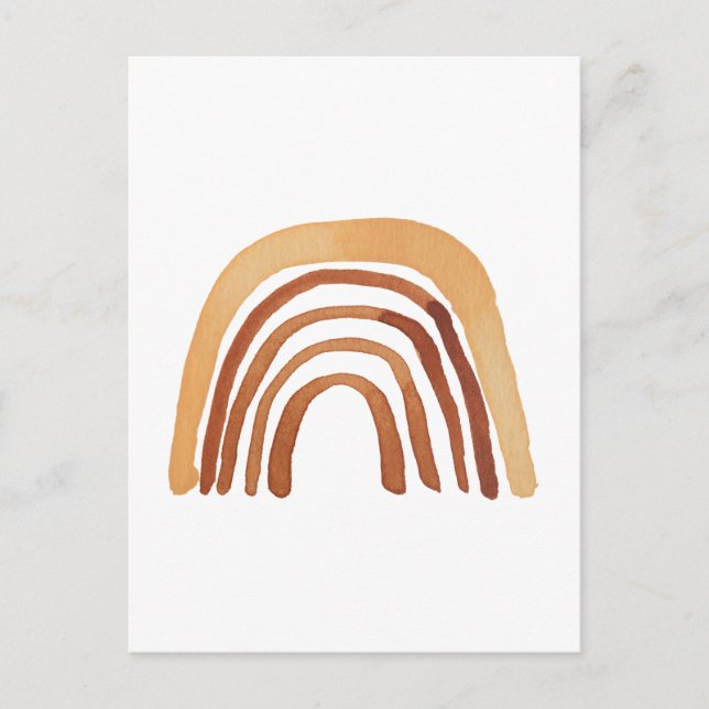Boho Watercolor Rainbow Postkarte (Vorderseite)