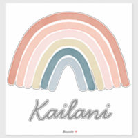 Boho Watercolor Rainbow und Name