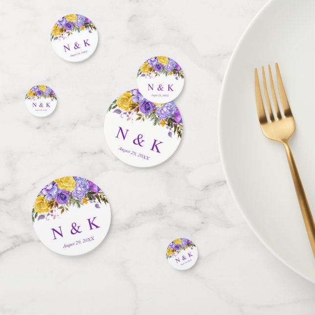 Boho Watercolor Spring Flowers Hochzeit Konfetti (Gruppe)
