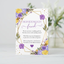Boho Watercolor Spring Flowers Honeymoon Fund