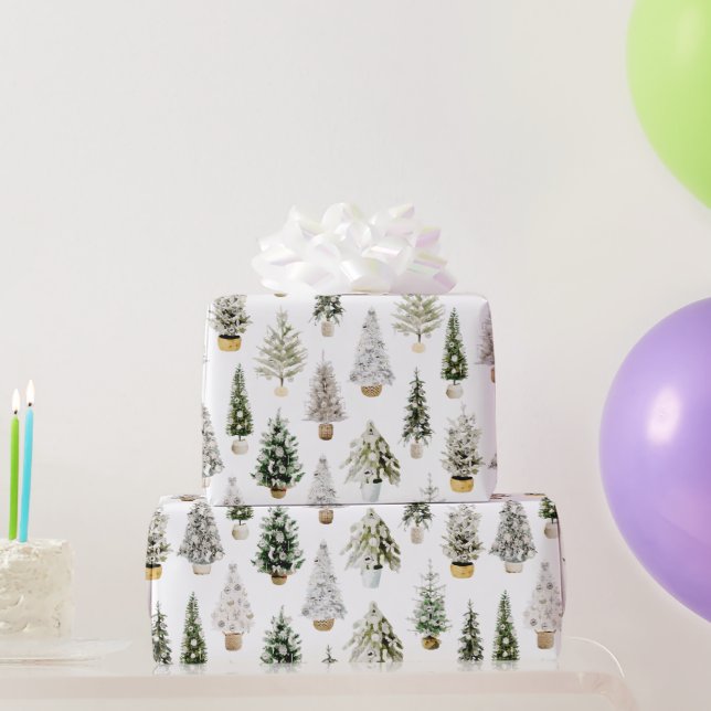 Boho Watercolor Weihnachtsgrüße Geschenkpapier (Partygeschenke)