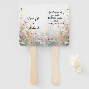 Boho Watercolor Wildblume Floral Personalize Fächer