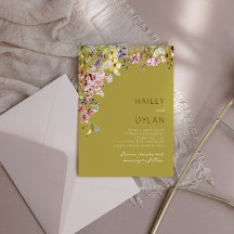 Boho Watercolor Wildblume Meadow Wedding