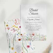 Boho Watercolor Wildblumen Brautparty