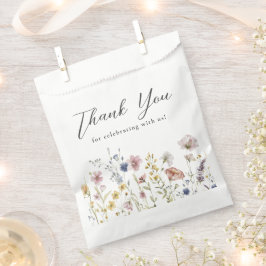 Boho Watercolor Wildblumen Floral Brautparty Geschenktütchen