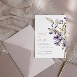 Boho Watercolor Wildblumen Hochzeit Einladung