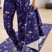 Boho Watercolor Wildblumen Navy 