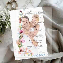 Boho Watercolor Wildflower Calligraphy Wedding