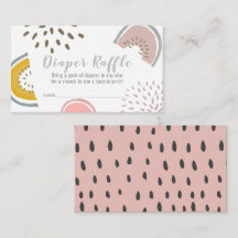 Boho Watermelon Baby Duwer Diaper Raffle