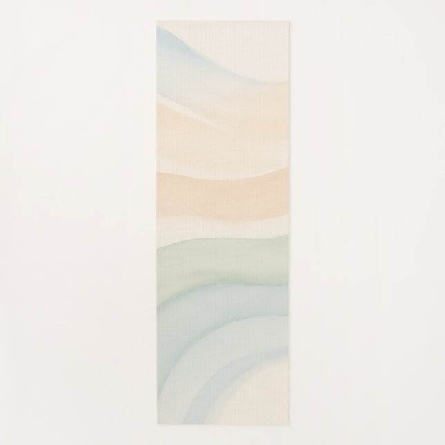 Boho Waves Mindful Calming Minimalist Yogamatte (Vorderseite)