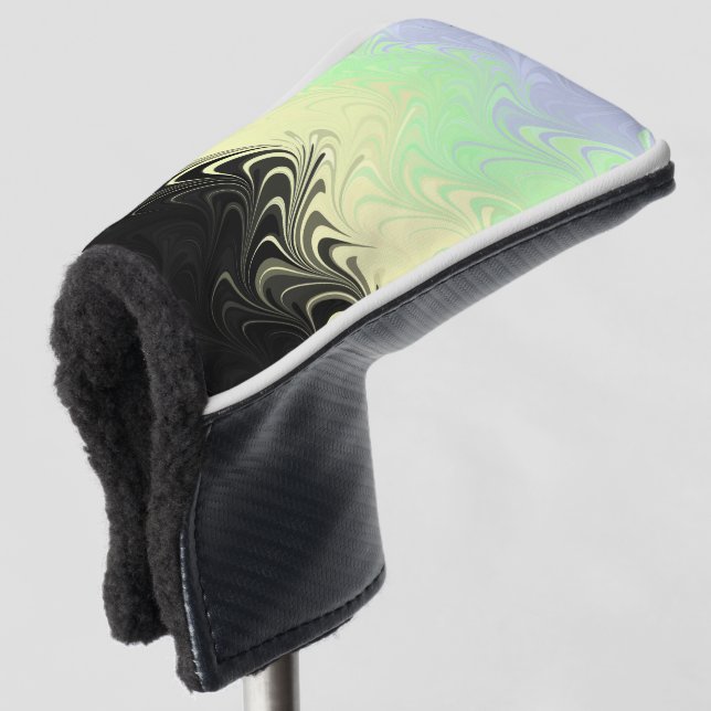 Boho Wavy marmorierte Abstrakte Cassgender Pride F Golf Headcover (3/4 Vorderseite)