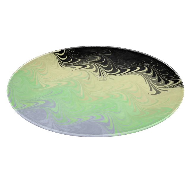 Boho Wavy marmorierte Abstrakte Cassgender Pride F Schneidebrett (Ecke)
