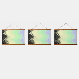 Boho Wavy marmorierte Abstrakte Cassgender Pride F Wandteppich Mit Holzrahmen