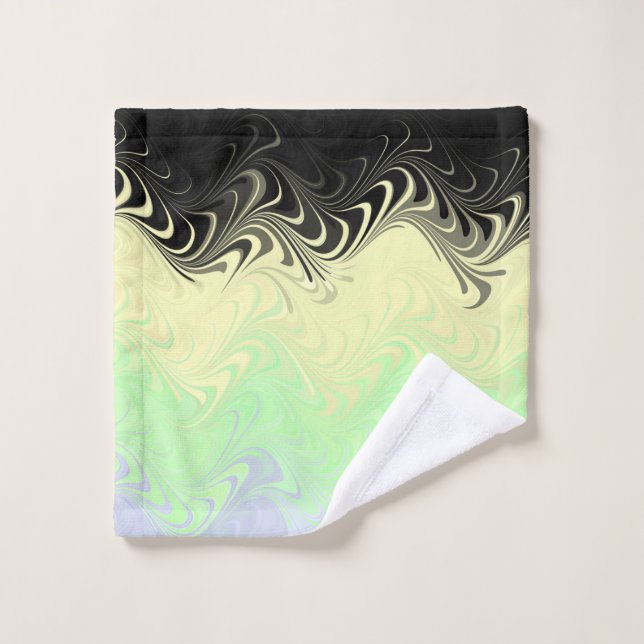 Boho Wavy marmorierte Abstrakte Cassgender Pride F Waschlappen (Waschlappen)