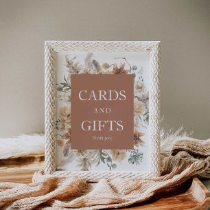 Boho Wedding Cards and Gifts Print Poster