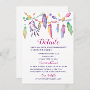 Boho Wedding Details Feathers Lila Indianer Einladung
