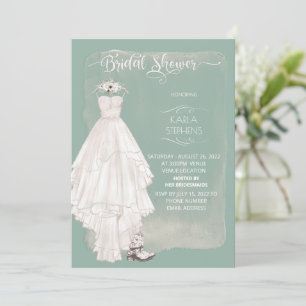 Boho Wedding Dress Lässig Watercolor Designdusche Save The Date