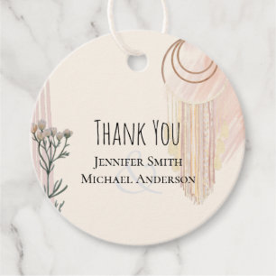 BOHO Wedding Dusty Blue Peach Dream Catcher Geschenkanhänger