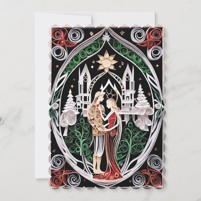 Boho Wedding Einladung (Vorderseite)