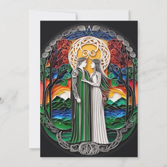 Boho Wedding Einladung (Vorderseite)