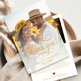 Boho Wedding Foto Script Dankeschön Card Dankeskarte