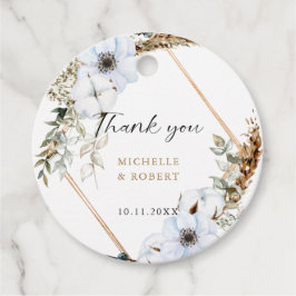 Boho Wedding Frame Elegante Hochzeit im Herbst Geschenkanhänger