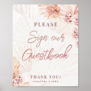 Boho Wedding Guestbook Signieren Bohemische Verlob Poster