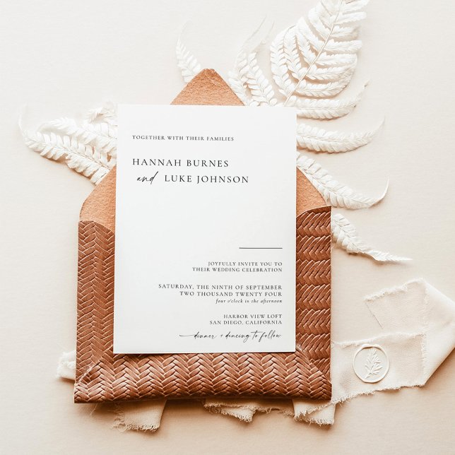 Boho Wedding Invite | Einfach modern Minimalistisc Einladung (Von Creator hochgeladen)