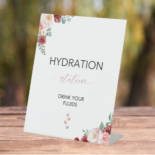 Boho Wedding Nurse Hydration Station Drink Sockelschild