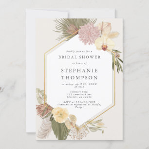 Boho Wedding Pampas Grass Palm Brautparty Einladung