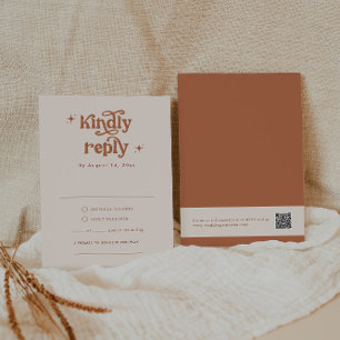 Boho Wedding RSVP Cards Begleitkarte