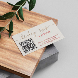 Boho Wedding RSVP Online Website mit QR Code Begleitkarte