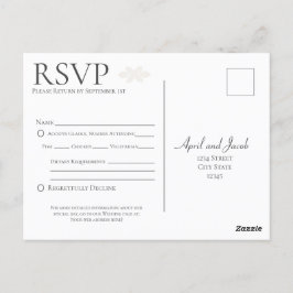 Boho Wedding RSVP Postcard Beilage Postkarte